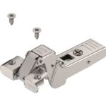 Cerniera per Telaio Alluminio con Molla 95°da avvitare Clip Top Battuta con Sormonto 18 Nichelato  Blum